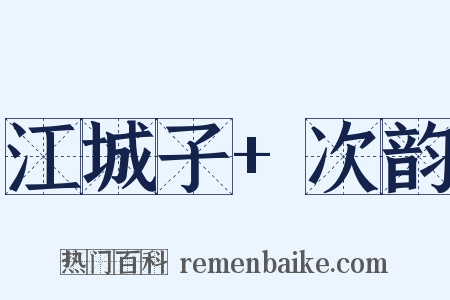 江城子+次韵是什么意思的图片